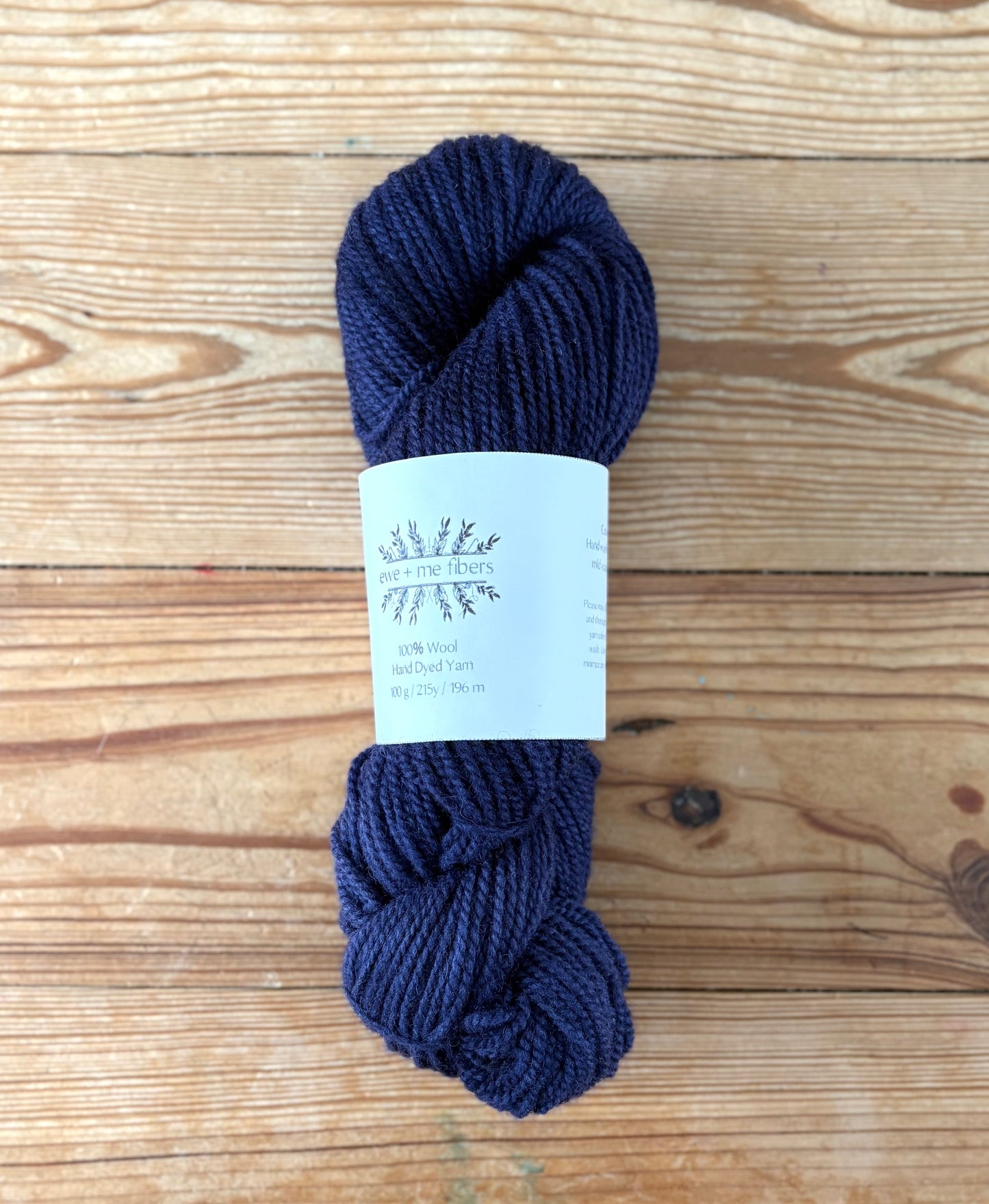 2 ply worsted weight 100% wool yarn - Navy