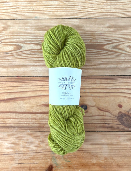 2 ply worsted weight 100% wool yarn - Matcha